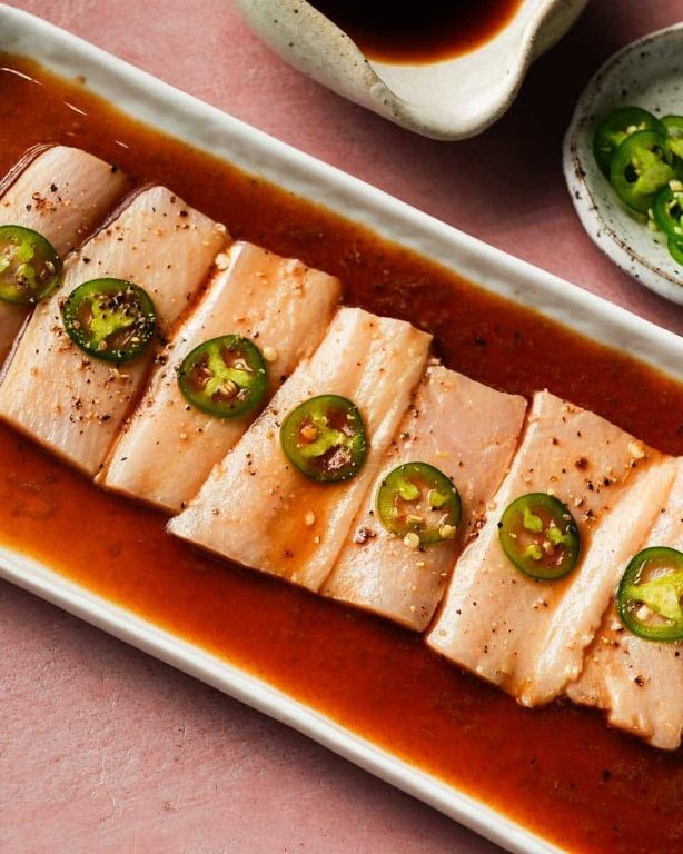 Yellowtail Sashimi with Ponzu Sauce