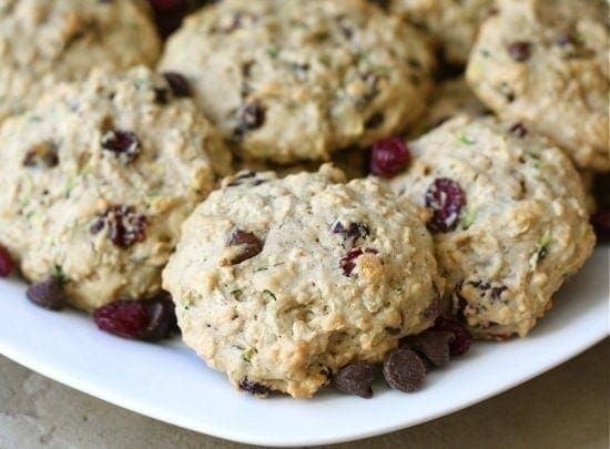 Zucchini Cranberry White Chocolate Cookies