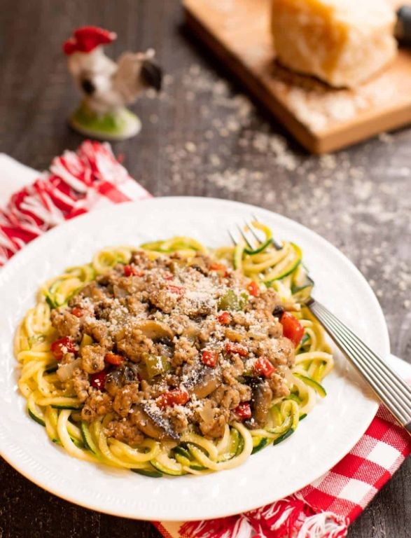 Zucchini Noodles with Pork Bolognese