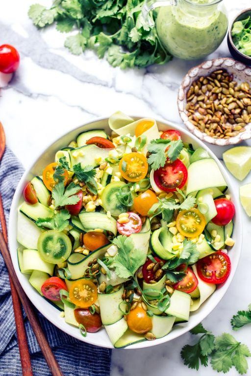 Zucchini and Avocado Salad with Lime Dressing