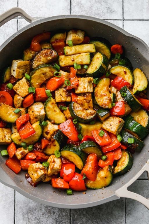 Zucchini and Bell Pepper Stir-Fry