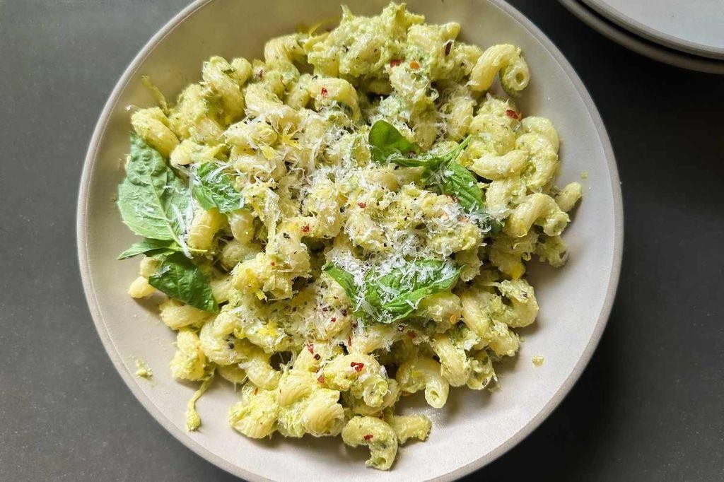 Zucchini and Cottage Cheese Pasta Primavera
