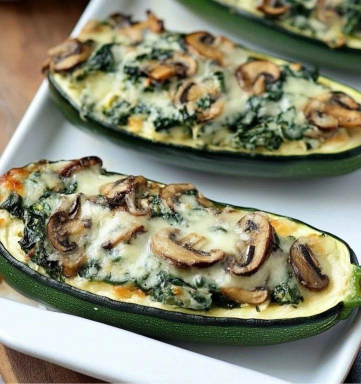 Zucchini and Ricotta Stuffed Mushrooms