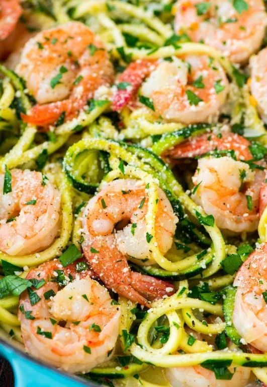 Zucchini and Shrimp Scampi