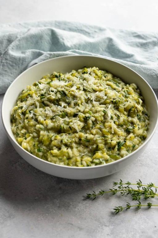 Zucchini and Spinach Risotto
