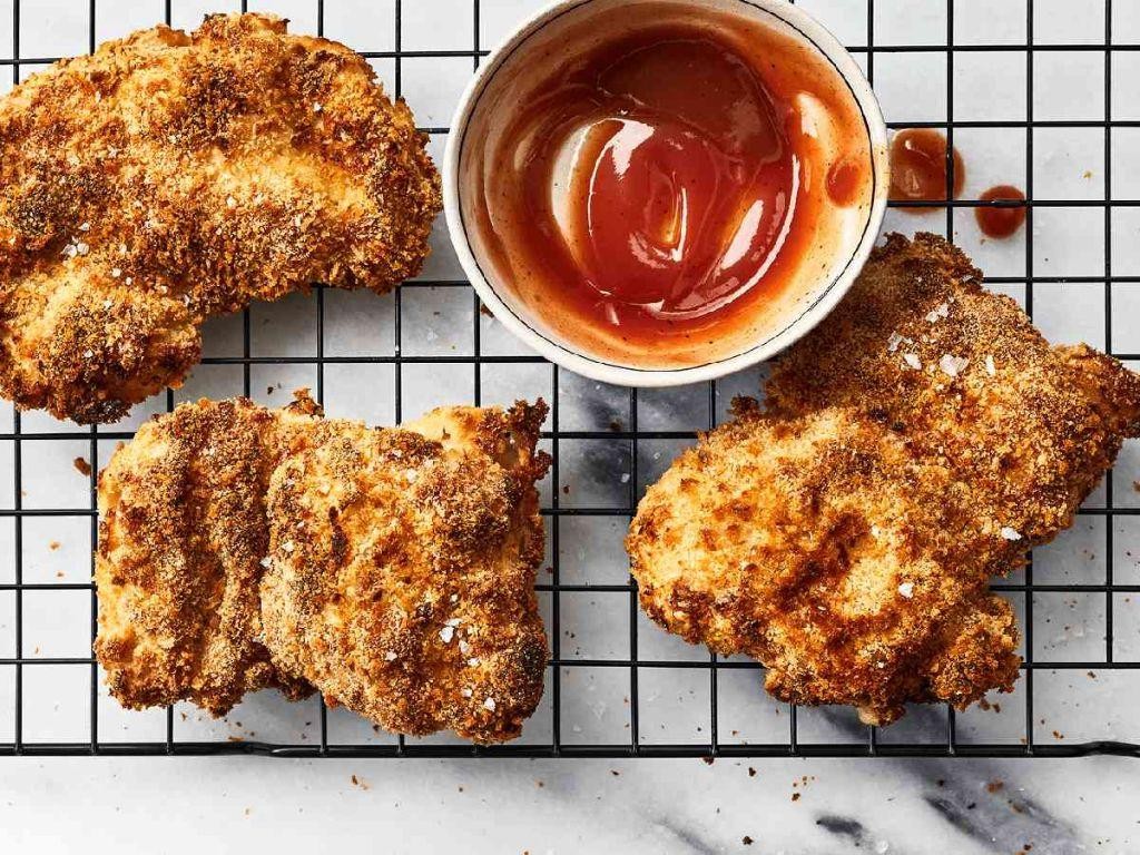 Air Fryer Breaded Chicken Thighs
