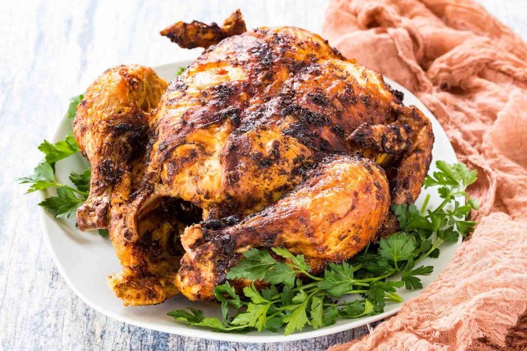 Air Fryer Rotisserie Chicken with Herb Rub