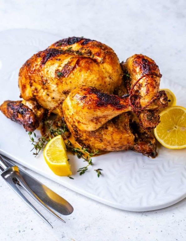 Air Fryer Rotisserie-Style Lemon Herb Chicken