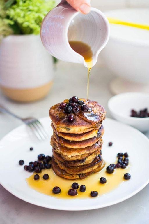 Almond Flour Pancakes with Fresh Berries