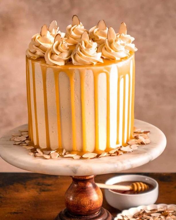 Almond and Honey Marble Cake