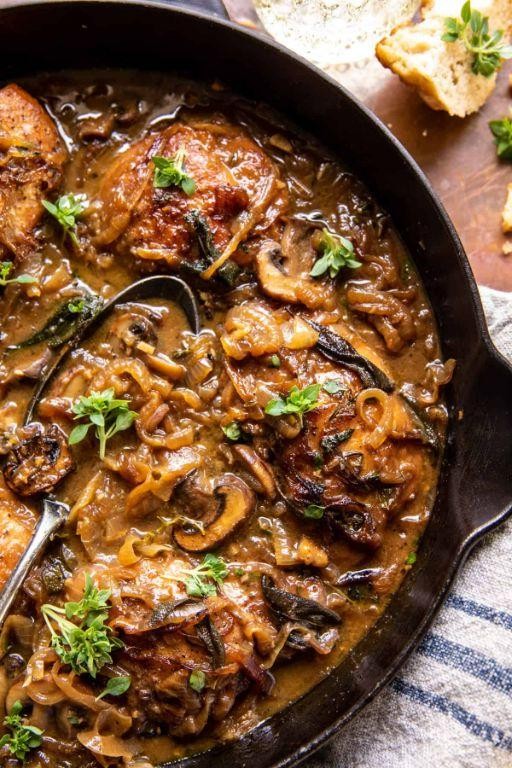 Apple Cider Braised Chicken Thighs