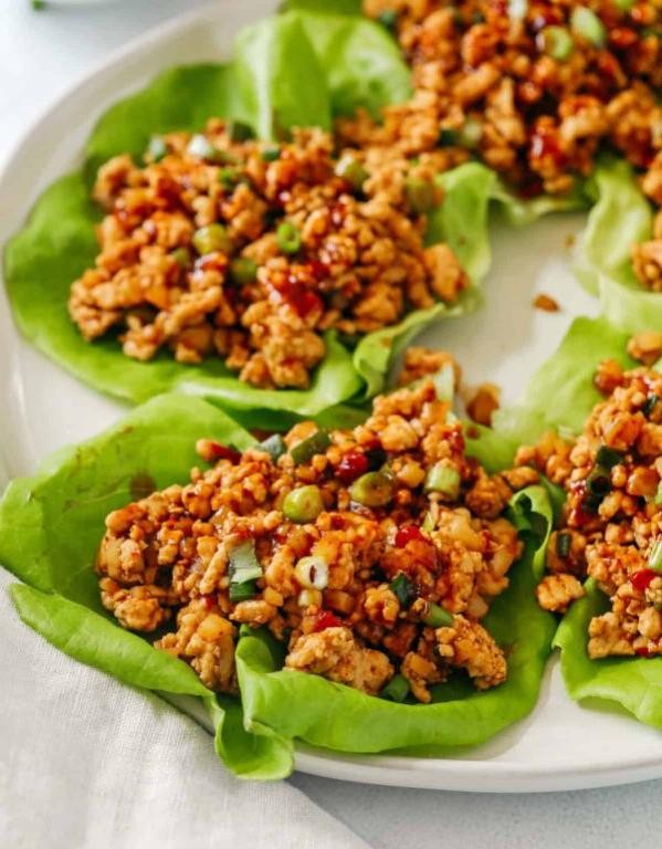 Asian-Inspired Turkey Lettuce Cups