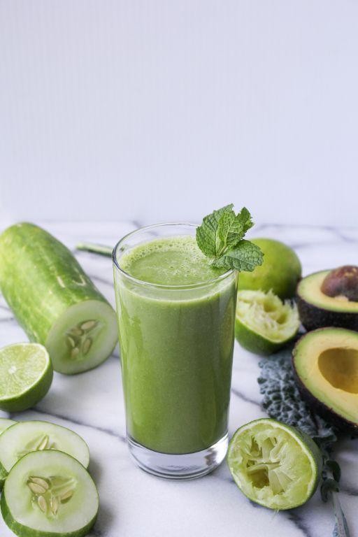 Avocado Cucumber Mint Smoothie