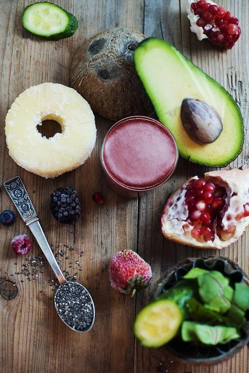 Avocado Pomegranate Antioxidant Smoothie
