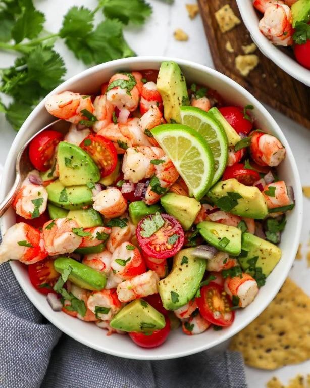 Avocado and Shrimp Salad with Lime Vinaigrette