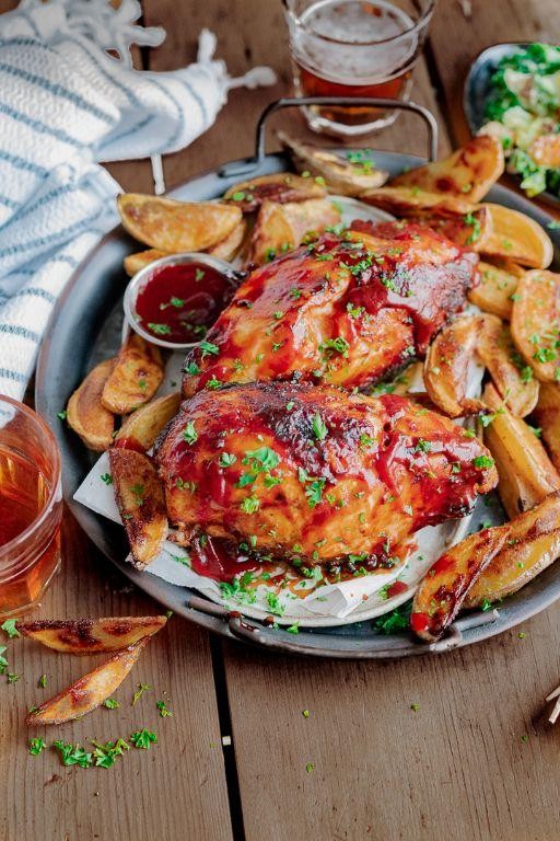 BBQ Air Fryer Rotisserie Chicken