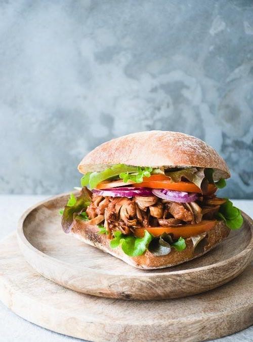 BBQ Jackfruit Sourdough Sandwich