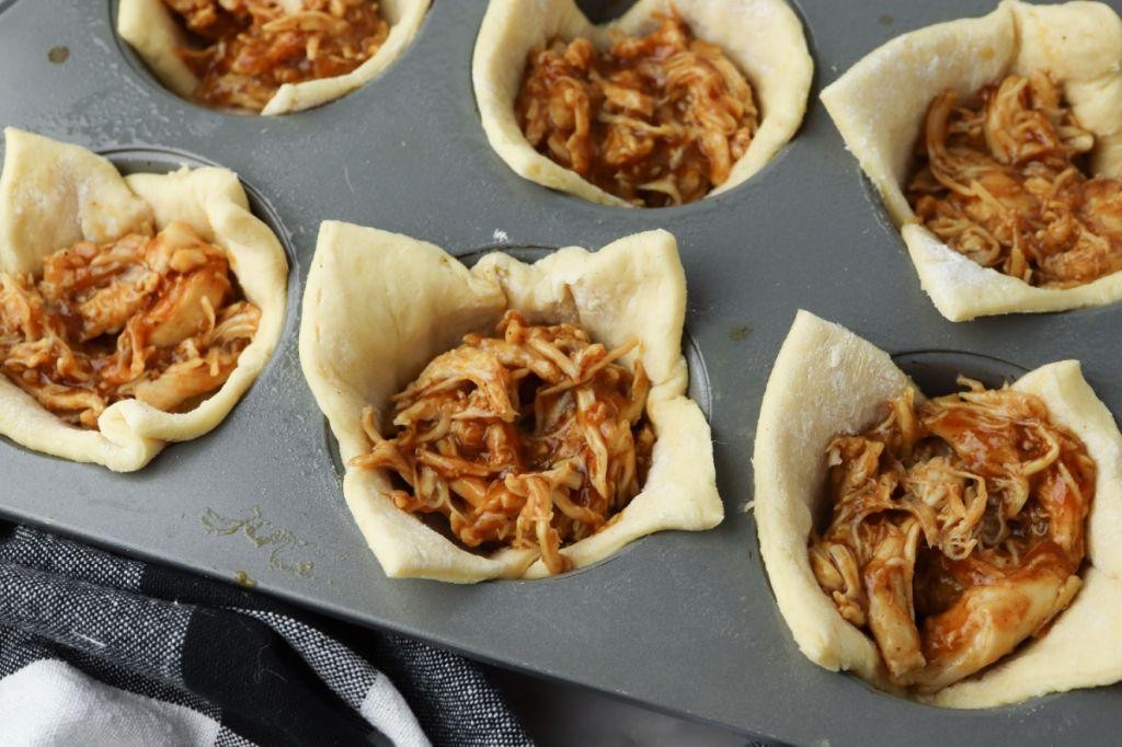 BBQ Pulled Pork Crescent Roll Cups