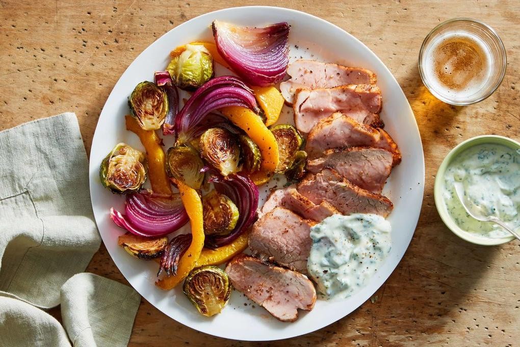 BBQ Rub Pork Tenderloin with Grilled Vegetables