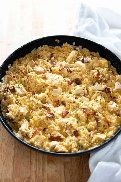Bacon Ranch Chicken and Rice Skillet