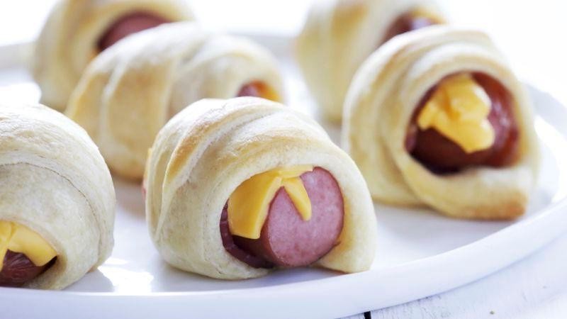 Bacon-Wrapped Crescent Roll Dogs