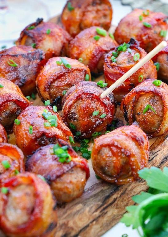 Bacon-Wrapped Hanky Panky Meatballs