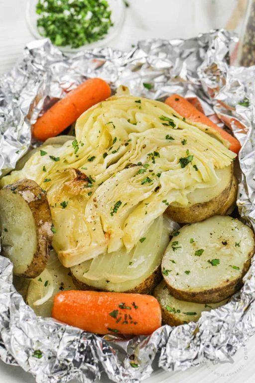 Baked Cabbage and Potato Medley