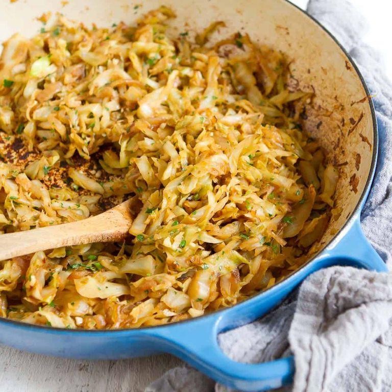 Baked Cabbage with Caramelized Onions