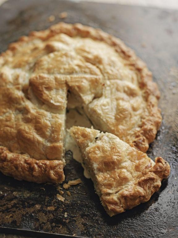 Baked Chicken and Potato Pie with Flaky Crust