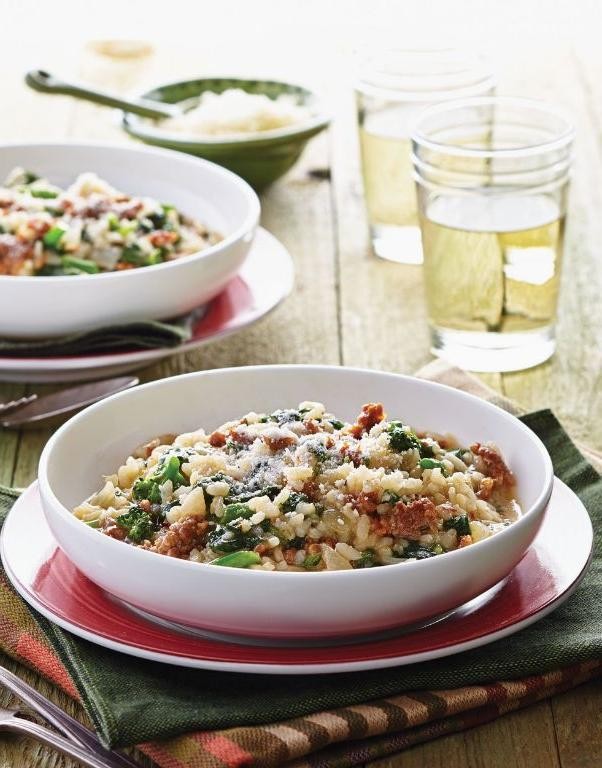 Baked Sausage and Broccoli Risotto