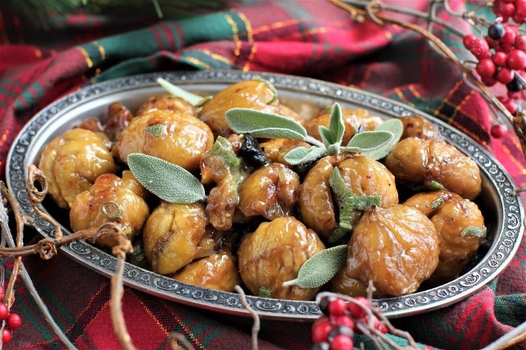 Balsamic-Glazed Roasted Chestnuts