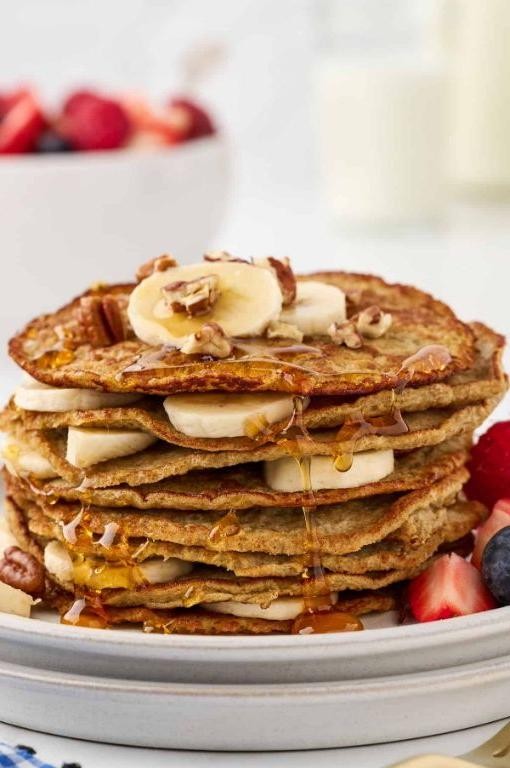 Banana Walnut Keto Pancakes
