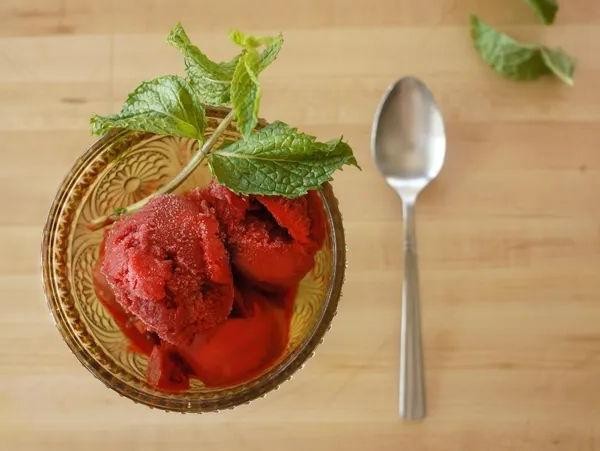 Beautyberry Sorbet with Mint