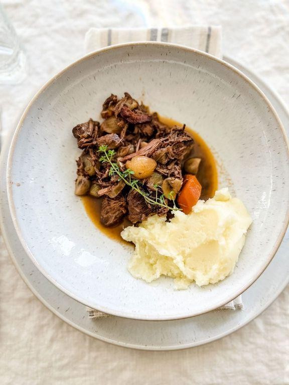 Beef Bourguignon with Creamy Mashed Potatoes