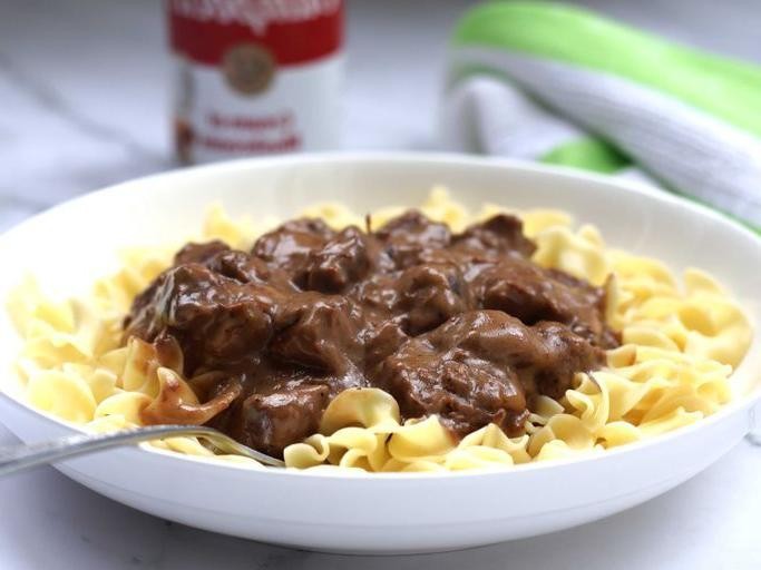 Beef Tips and Gravy with Egg Noodles