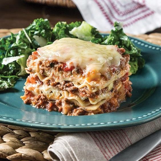 Beef and vegetable lasagna