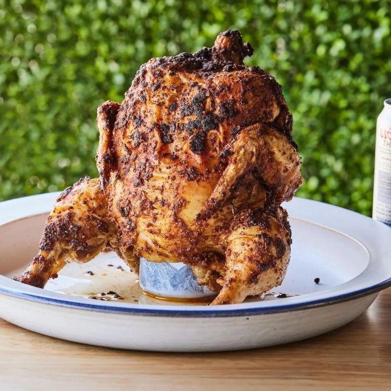 Beer Can Chicken with Spicy Rub