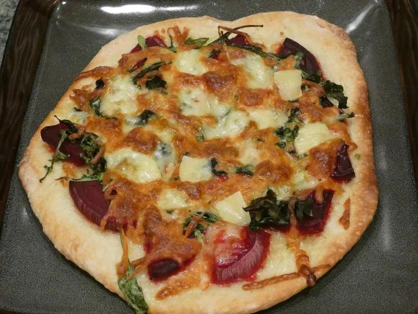 Beet and Arugula Pizza with Balsamic Glaze