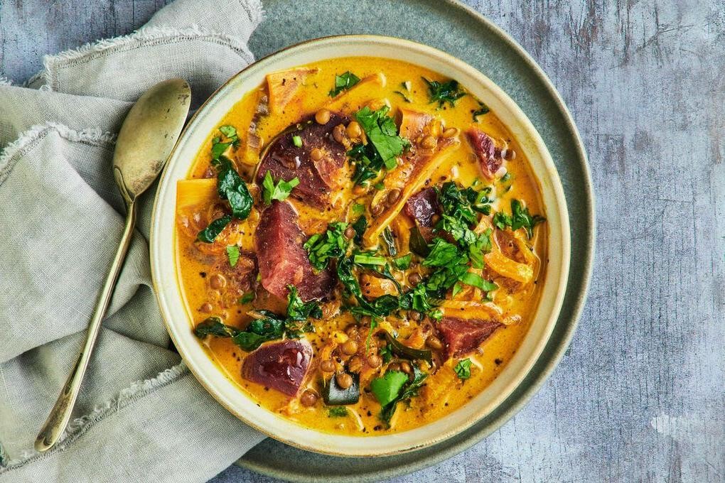 Beet and Lentil Curry