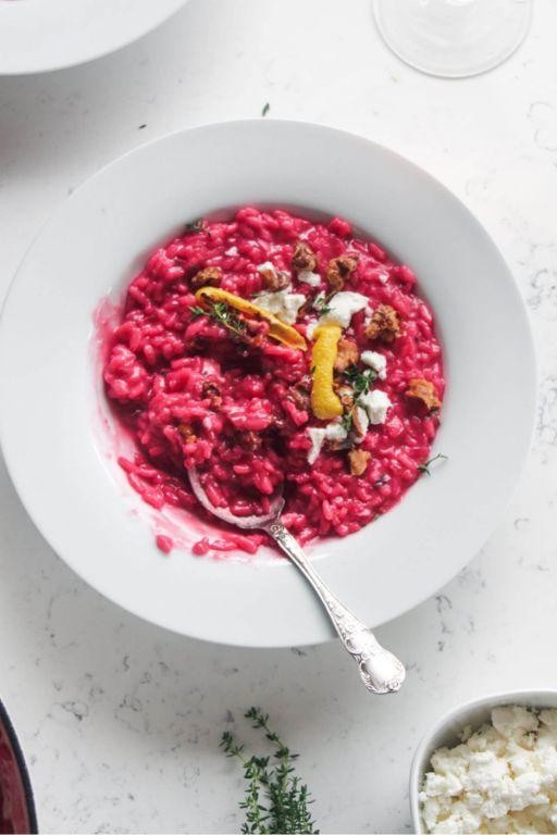 Beetroot Risotto with Parmesan