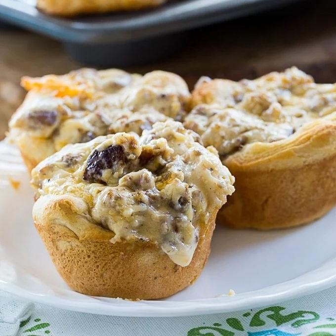 Bisquick Chicken and Gravy Biscuit Cups