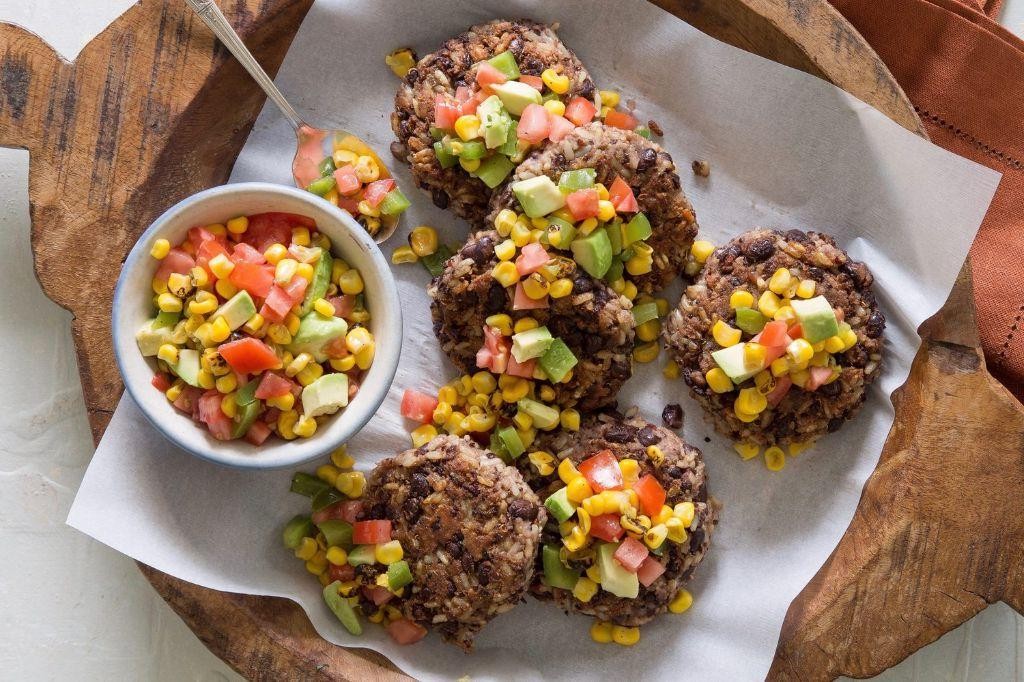 Black Bean and Corn Cakes with Salsa