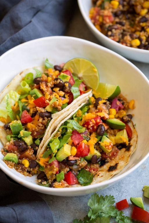 Black Bean and Corn Quinoa Tacos