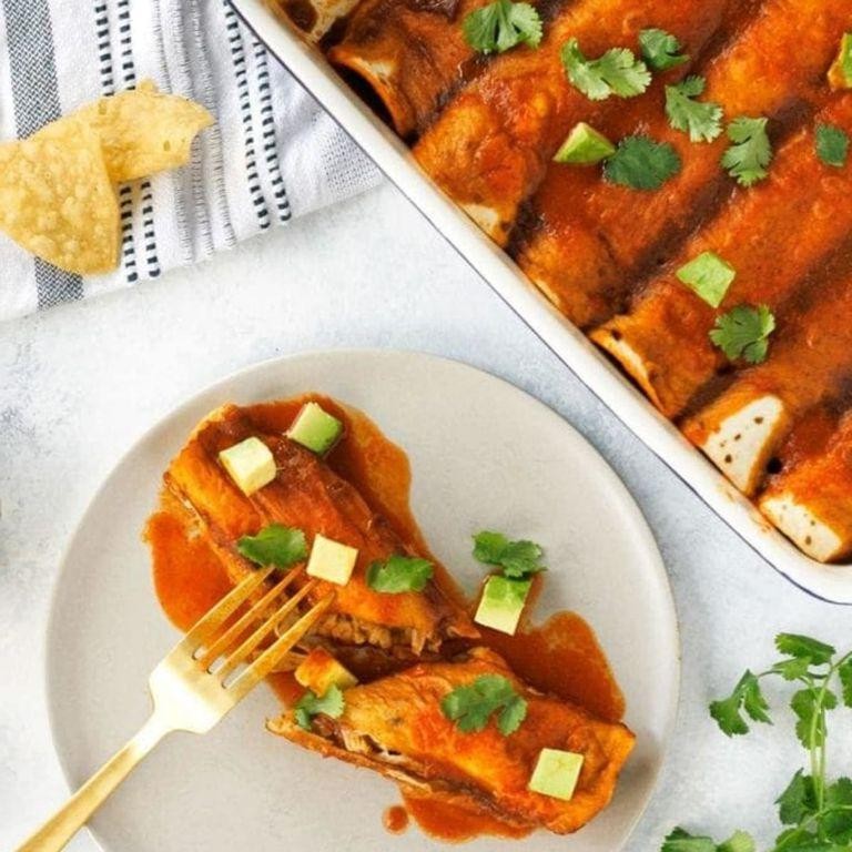 Black Bean and Jackfruit Enchiladas
