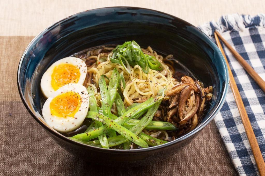 Black Garlic Ramen with Shiitake Mushrooms