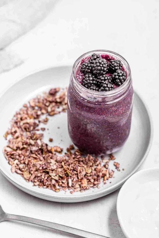 Black Raspberry Chia Pudding
