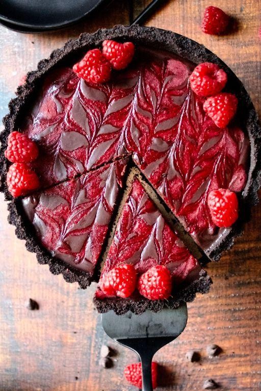 Black Raspberry Chocolate Tart