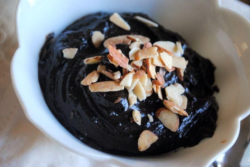 Black Sesame Chocolate Avocado Mousse