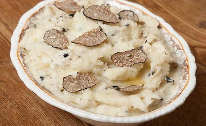 Black Truffle Mashed Potatoes with Garlic