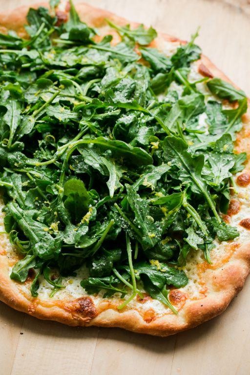 Black Truffle Pizza with Fontina and Arugula